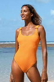 Photo 1 of Chaya Orange Scoop O-Ring One Piece Swimsuit SMALL
