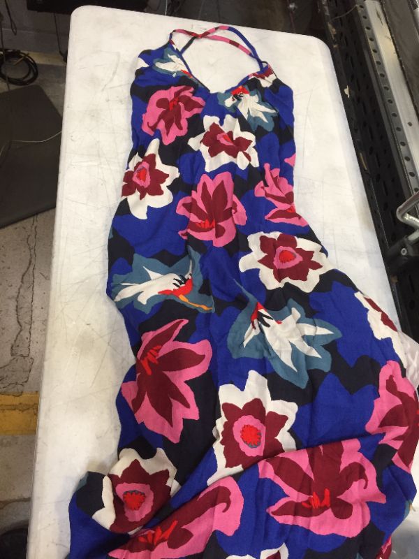 Photo 2 of Crystal Beach V-Neck Floral Backless Slip Dress Size L
