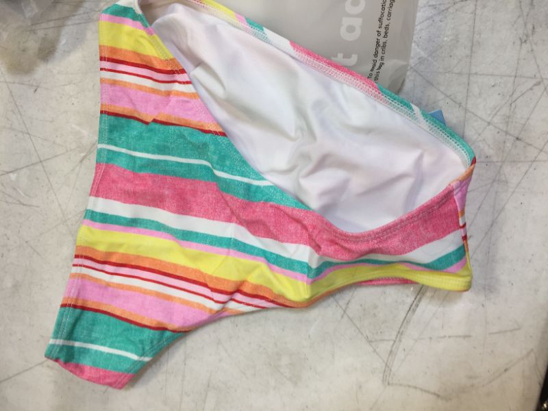 Photo 2 of Soleil Stripe Cheeky High Leg High Waist Bikini Bottom
medium