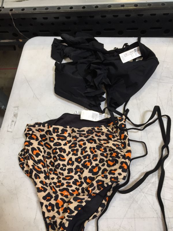 Photo 2 of Black And Leopard Falbala Bikini
XS