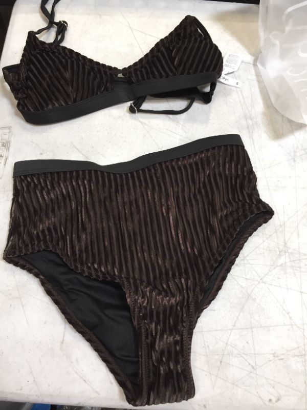 Photo 2 of Dark Brown Smocked Bikini
