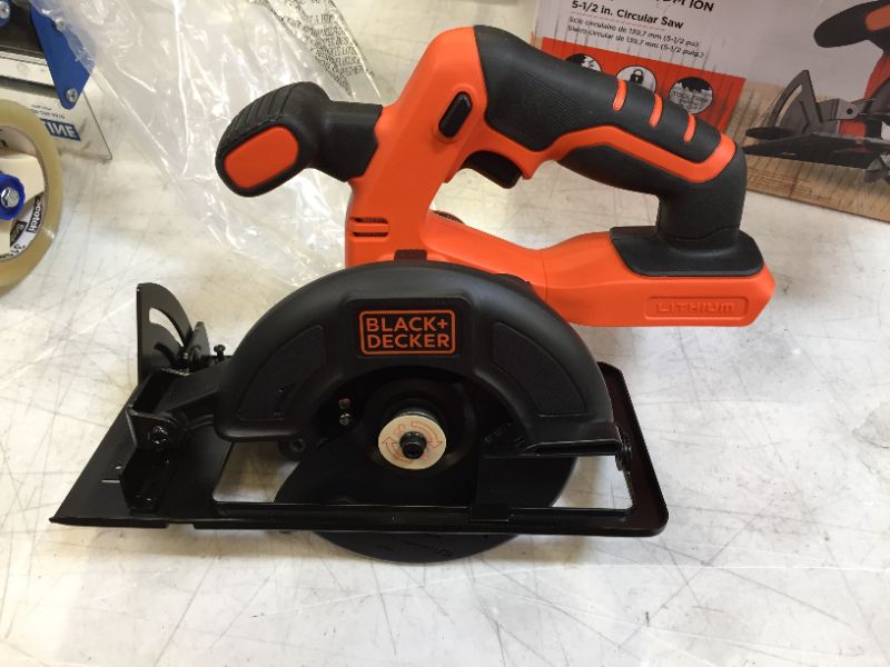 Photo 2 of BLACK+DECKER 20V MAX* POWERCONNECT 5-1/2 in. Cordless Circular Saw, Tool Only (BDCCS20B)
