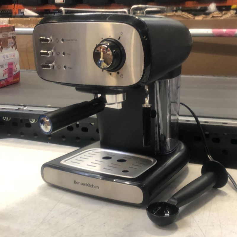 Photo 3 of Bonsenkitchen 15 Bar Espresso Coffee Machine With Foaming Wand Coffee Maker CM8008
