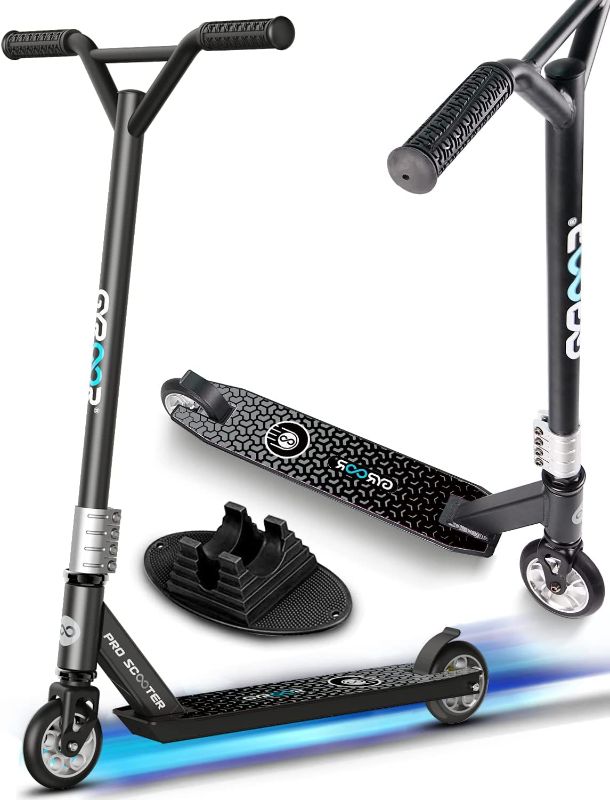 Photo 1 of Gyroor Pro Scooter, Trick Scooters with 110mm Wheels, Up to 4 Bolts for Kids 8 Years and Up, Stunt Scooter for Tricks Teens and Adults 220LBS, BMX Scooter for Beginners Freestyle(Black)
