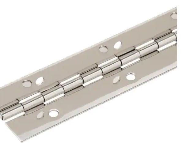 Photo 1 of 2 PACK  - 1-1/2 in. x 48 in. Bright Nickel Continuous Hinge