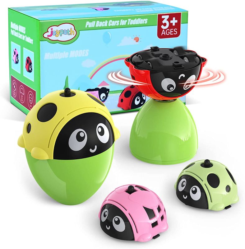 Photo 1 of Animal Pull Back Cars for Toddlers, joypath 360° Rotating Spinning Top Cars Toy, Friction Powered Vehicle Play Set Cars, Push and Go Cars, Gifts for 2 3 4 Years Old Boys Girls (4 Packs)
