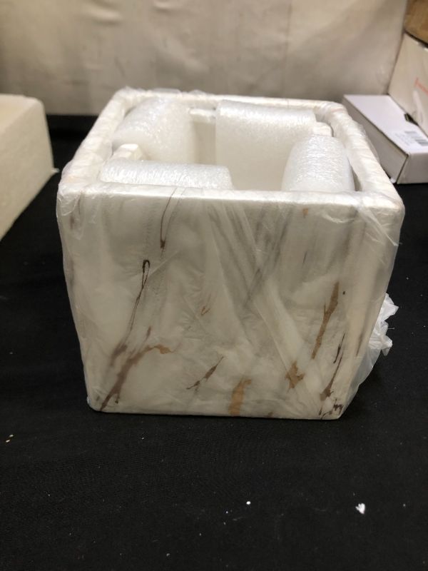 Photo 1 of 2 SQUARE MARBLE POTS 