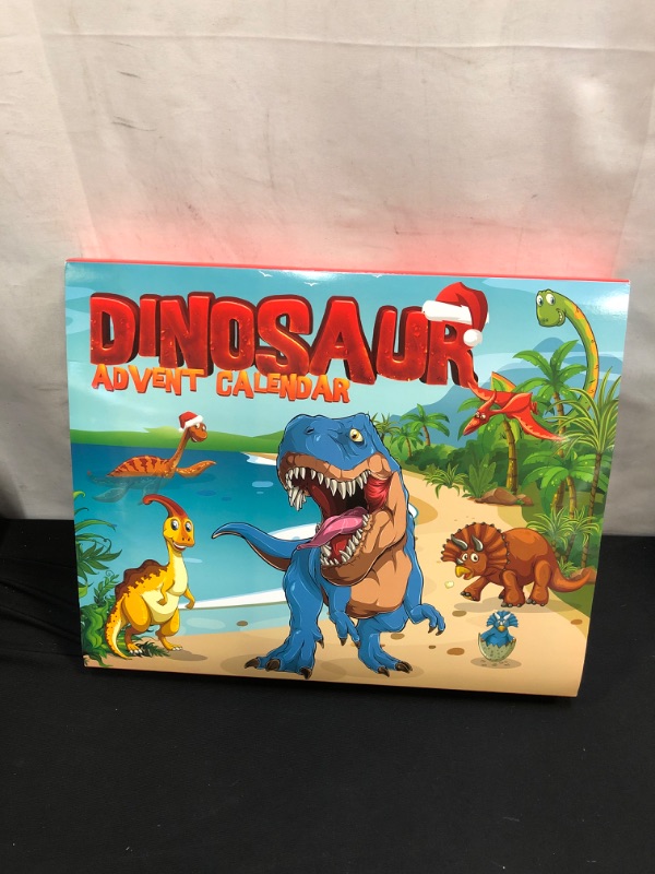 Photo 2 of LONGGANG Dinosaur Advent Calendar 2021 for Kids, 24 Days Christmas Countdown Dino Figure Toys with Game Map, Xmas Gift for Boys Girls Toddler 3 4 5 6 Years Old
