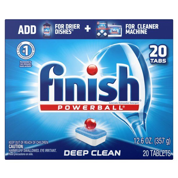 Photo 1 of  1 pack Finish All in 1 Powerball, 20ct, Fresh , Dishwasher Detergent Tablets

