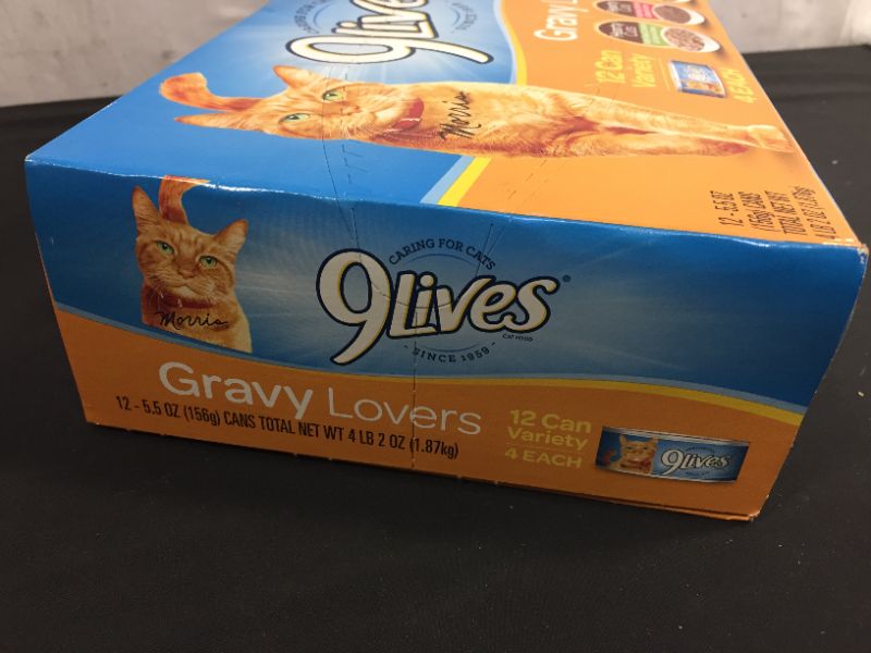 Photo 2 of 9 Lives Gravy Favorites Wet Cat Food Variety Pack, 5.5-Ounce Cans, 12 Count
EXP---Mar-05-2022