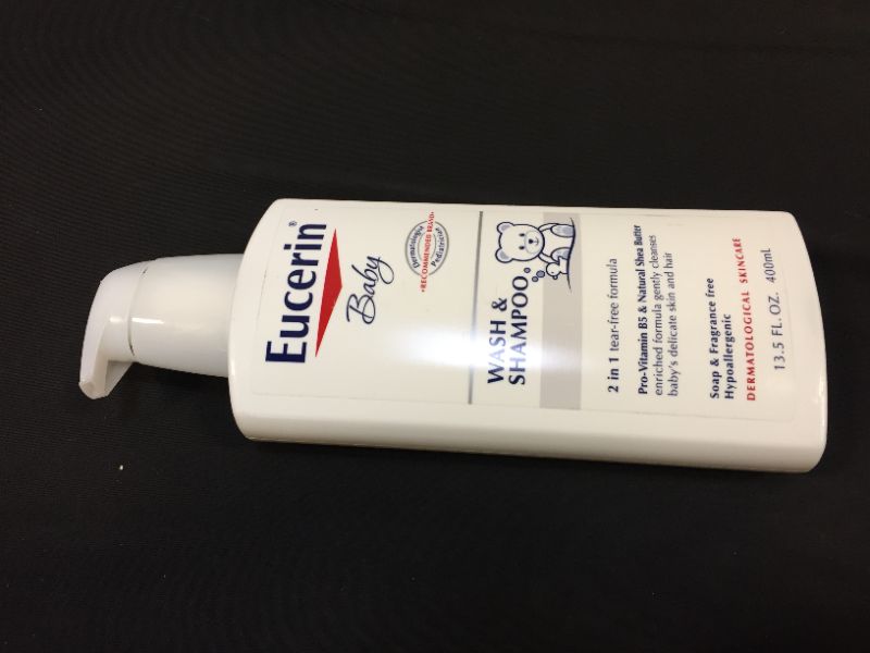 Photo 2 of Eucerin Baby Wash & Shampoo - 2 in 1 Tear Free Formula, Hypoallergenic & Fragrance Free, Nourish and Soothe Sensitive Skin - 13.5 fl. oz. Pump Bottle
