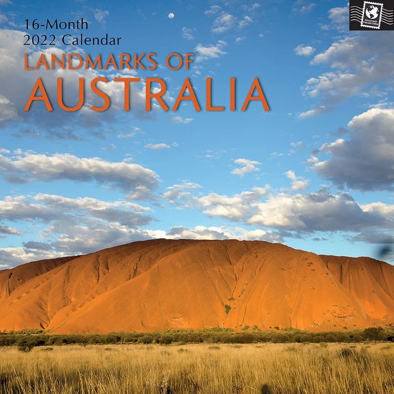 Photo 1 of 2022 Square Wall Calendar - Landmarks of Australia, 12 x 12 Inch Monthly View, 16-Month, Passport Collection Theme, Includes 180 Reminder Stickers
