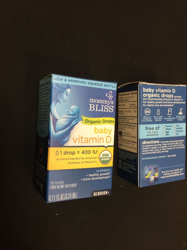 Photo 1 of 2 packs Organic Baby Vitamin D Drops 100 Servings  exp---02-2023