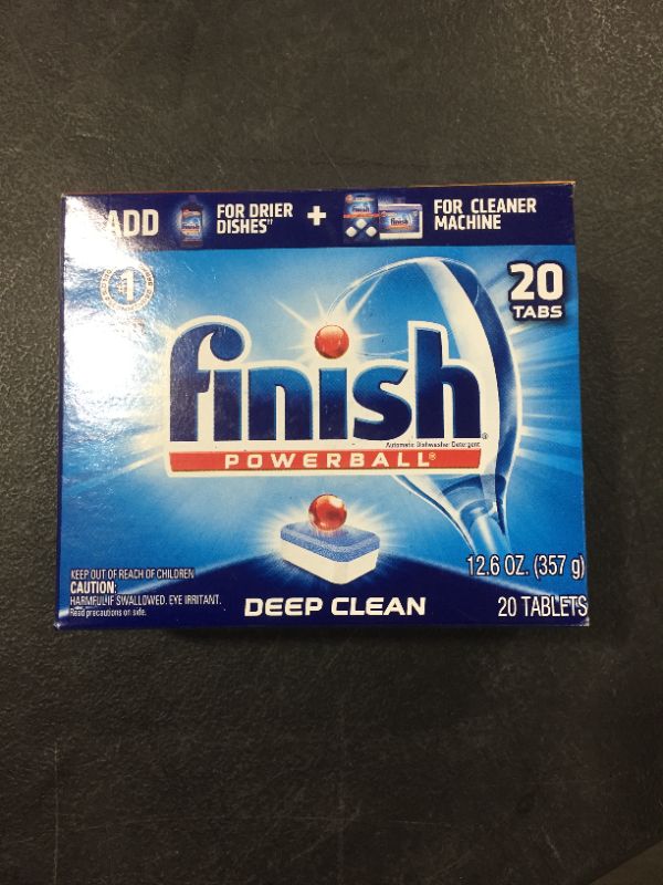 Photo 1 of 1Pack Finish All in 1 Powerball, 20ct, Fresh , Dishwasher Detergent Tablets