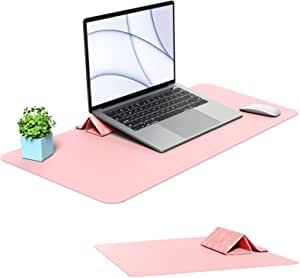 Photo 1 of Oterri Desk Pad with Stand (Pink, 31.7" x 15.7")
