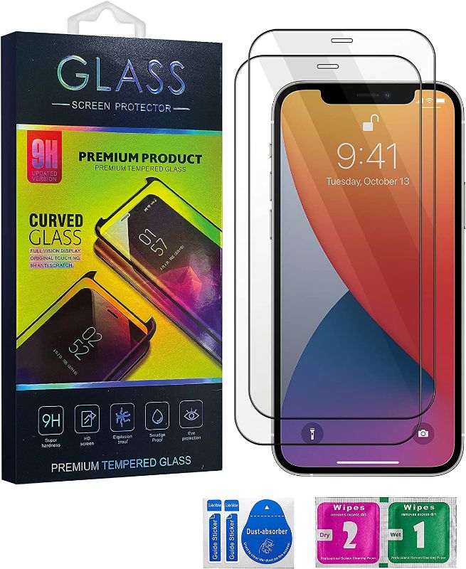 Photo 1 of 2 pack - QUIKBEE HD Explosion-Proof Screen Protector Compatible with Iphone12/12 Pro, Shockproof Tempered Glass Film, Dust-Proof and Fingerprint-Proof, Suitable for Most Cell Phone Cases, 6.1 Inches[2 Pack] - Transparent