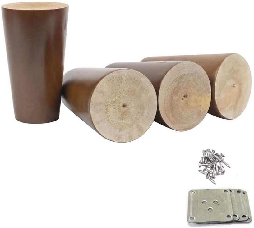 Photo 1 of 4PCS Furniture Legs Wooden Furniture Feet Replacement for Sofa Couch Ottaman Legs (10CM/3.93inch?Walnut?)