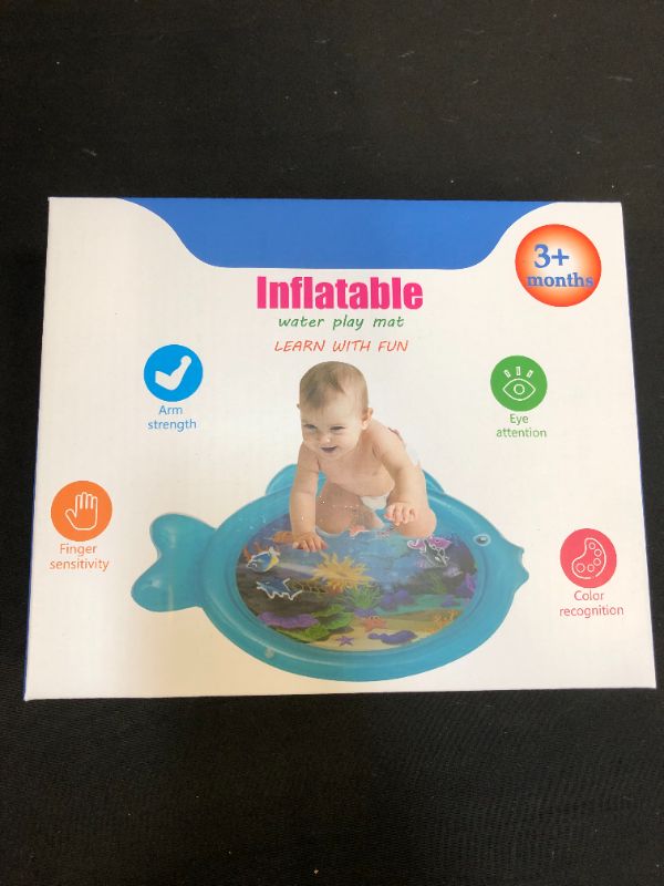 Photo 1 of Baby Water Mat Inflatable Baby Water Play Mat Sensory Water Playmat Play Activity Center Infant Baby Toys Gifts Stimulate Baby’s Growth for Infants Toddlers Boys Girls for 3 Months to 6 Years