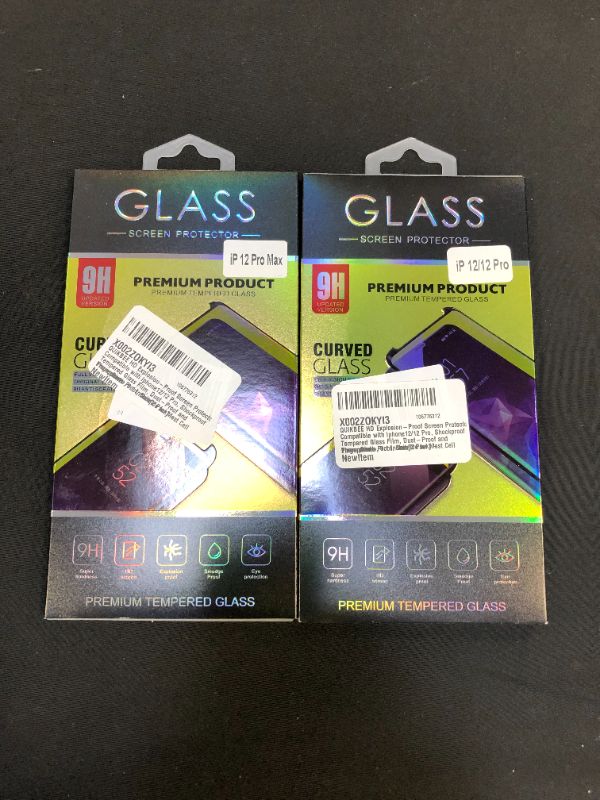 Photo 2 of 2 PACK - QUIKBEE HD Explosion-Proof Screen Protector Compatible with Iphone12/12 Pro, Shockproof Tempered Glass Film, Dust-Proof and Fingerprint-Proof, Suitable for Most Cell Phone Cases, 6.1 Inches[2 Pack] - Transparent