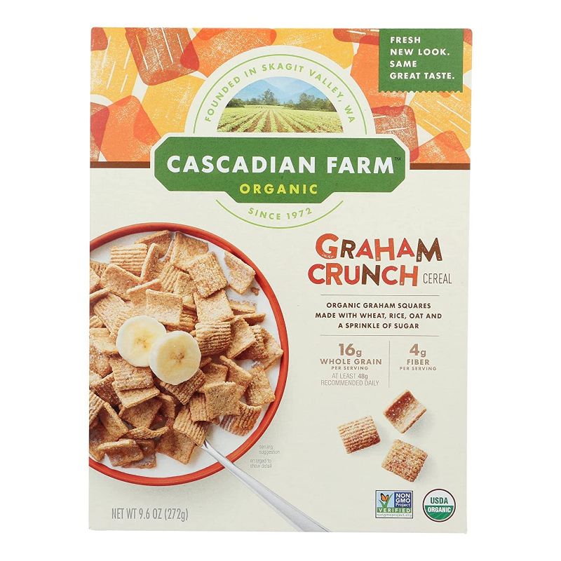 Photo 1 of 6 pack - Cascadian Farm Organic Graham Crunch Cereal, 9.6 Ounce -- 10 per case.
exp feb 2022