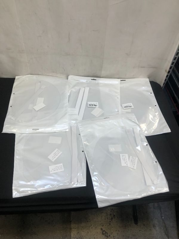 Photo 1 of 5 pack face shields clear with elastic band ( 2 in each pack ) 