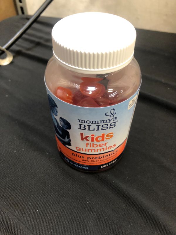 Photo 2 of Mommy's Bliss Kids Fiber Gummies with Prebiotics and Chicory Root Gentle Daily Fiber Supplement (Ages 3+), Natural Orange & Berry Flavors ,60 Gummies exp- 05/23