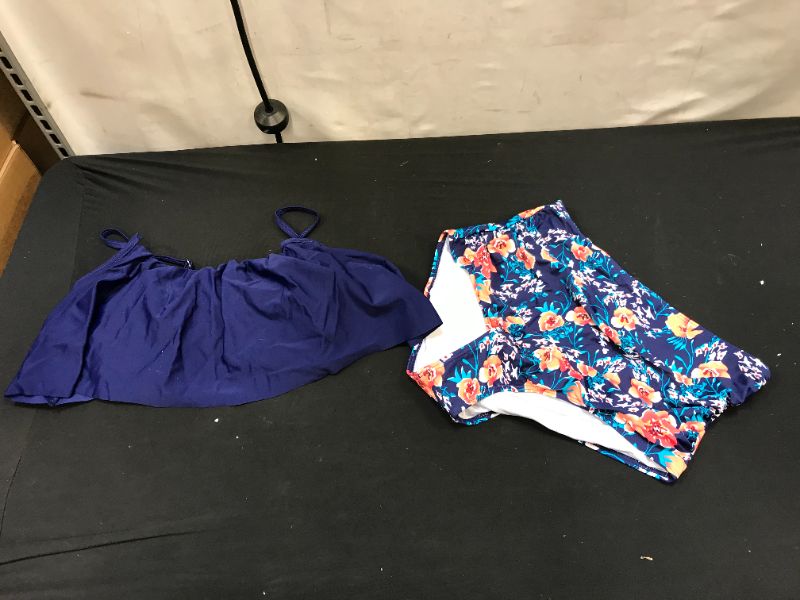 Photo 1 of Angerella womens high waist swimwear M Navy floral 

