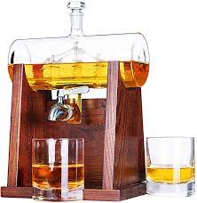 Photo 1 of  Jillmo Whiskey Decanter Set, 1250ml Whiskey Decanter with 2 Whiskey Glasses
