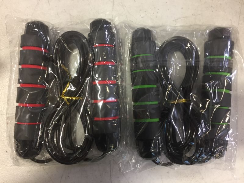 Photo 2 of 2 Pack Jump Rope?workout skipping Exercise?fitness?jumping rope ?for adults?Women Men Kids?With hair tie

