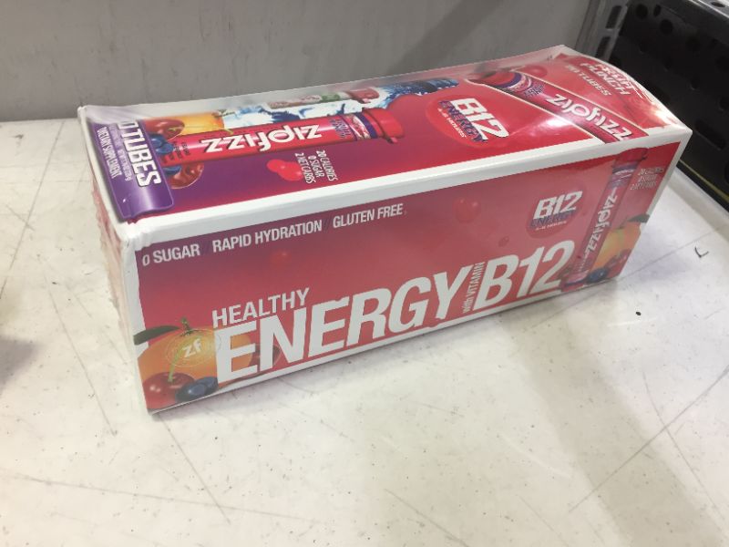 Photo 2 of Zipfizz Healthy Energy Drink Mix, Hydration with B12 and Multi Vitamins, Fruit Punch, 20 Count EXP5/2023
