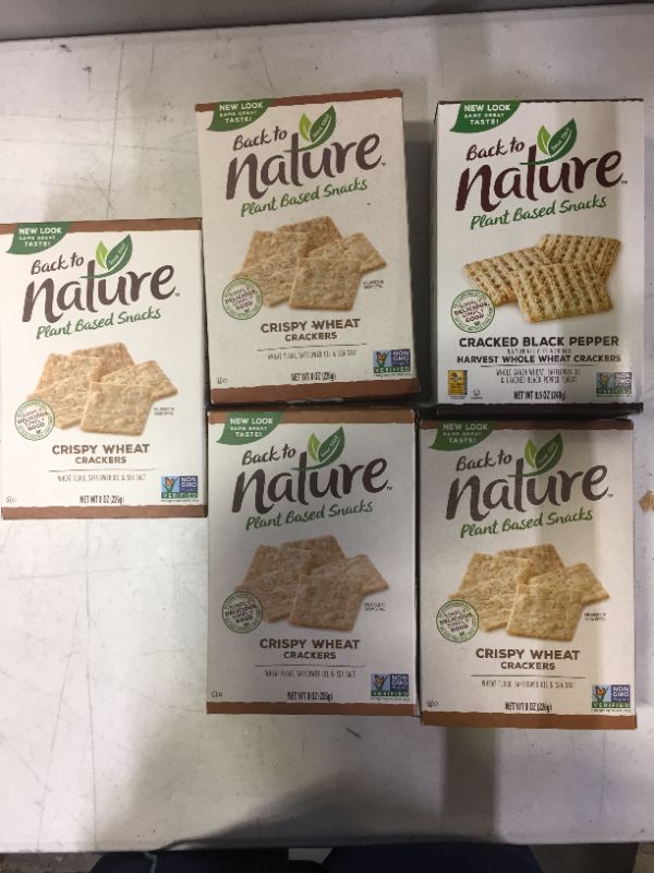 Photo 1 of 5 BOXES BACK TO NATURE PLANT BASED CRACKERS EXP9/2021