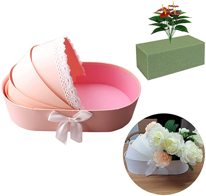 Photo 1 of Baby Shower Boy Girl Christening Favour Gift Keepsake Box Baptism Birthday Party Decoration (pink)
