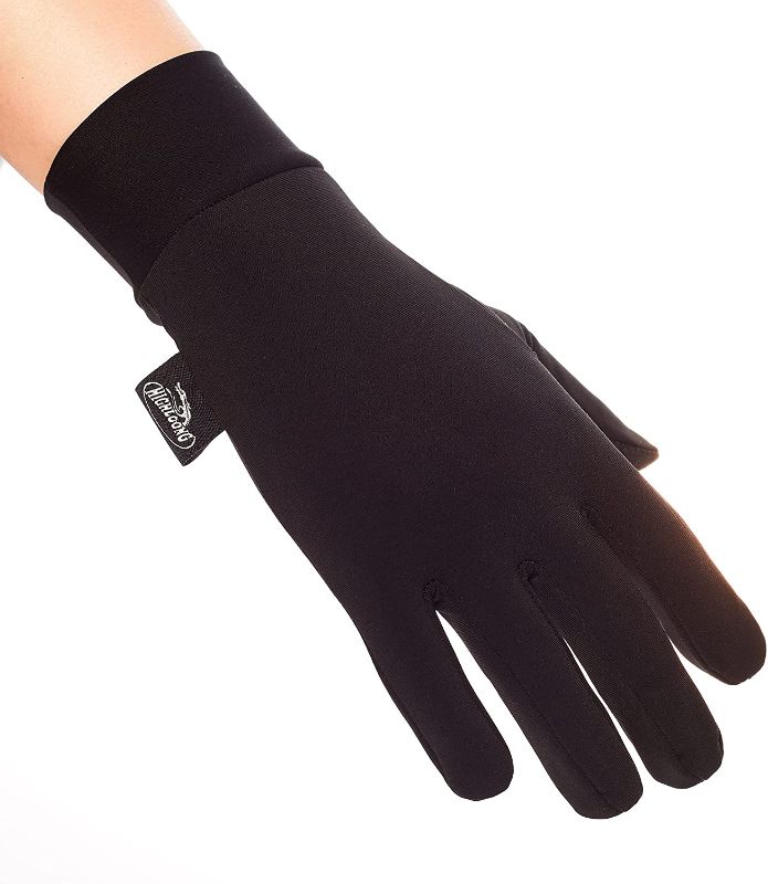 Photo 1 of Compression Lightweight Sport Running Gloves Liner Gloves- Black - Men & Women SIZE LARGE
