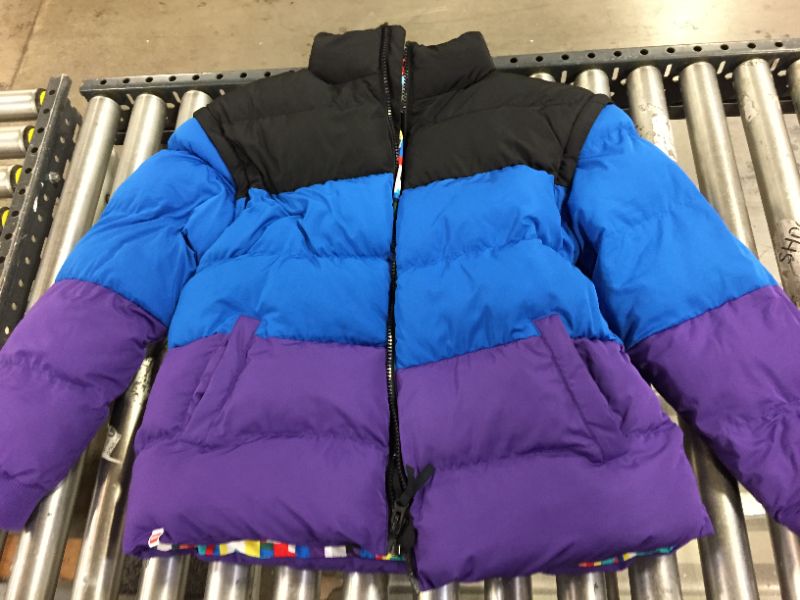 Photo 2 of Men's Color Block Puffer Jacket - LEGO® Collection x Target Black/Blue/Purple SIZE MEDIUM
