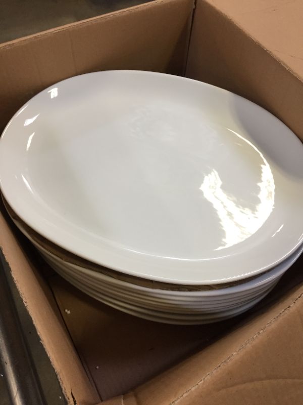 Photo 2 of 10PCS - 18" x 14" Porcelain Oval Serving Platter White - Threshold™
