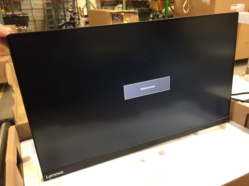 Photo 2 of Lenovo L28u-30 28-inch IPS Monitor, UHD 4K Display, Ultra-Thin Bezels, AMD FreeSync, 4ms, 60Hz, HDMI, DisplayPort, Low Blue Light, VESA Mount Capable, 65FAGCC2US
