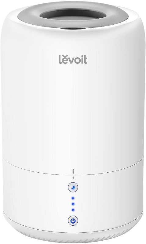 Photo 1 of LEVOIT Humidifiers for Baby Bedroom, Top Fill Cool Mist for Kids Nursery, Plants with Essential Oil, Built-in Smart Sensor Provides Consistent Humidity, Ultra Quiet Operation 1.8L, White
