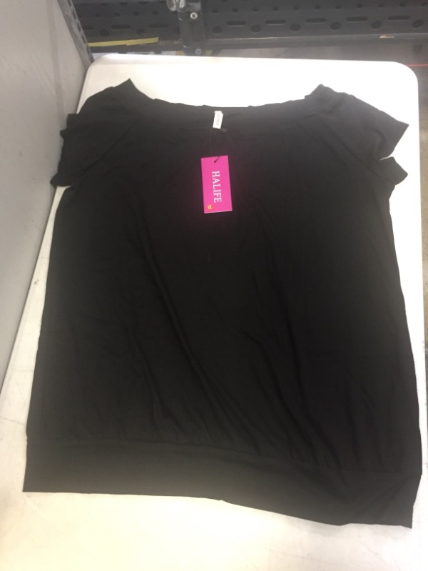 Photo 1 of Generic Black Short Sleeve Shirt for Women. XL