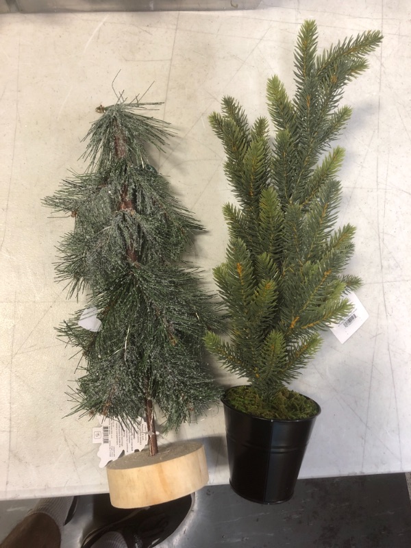 Photo 1 of 2 pack of small decoration Christmas trees for desk