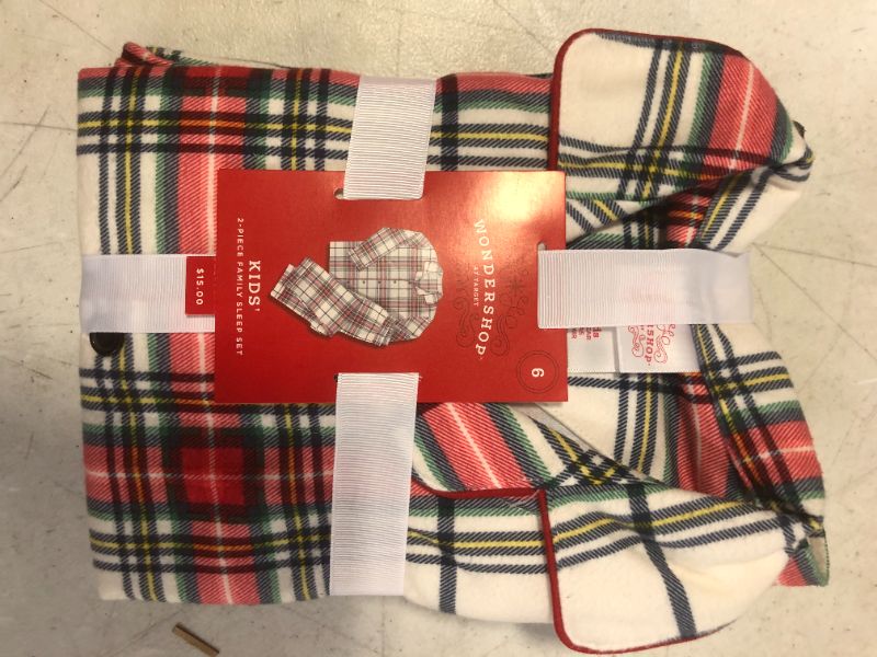 Photo 1 of Kids' Holiday Plaid Flannel Matching Family Pajama Set - Wondershop White 6