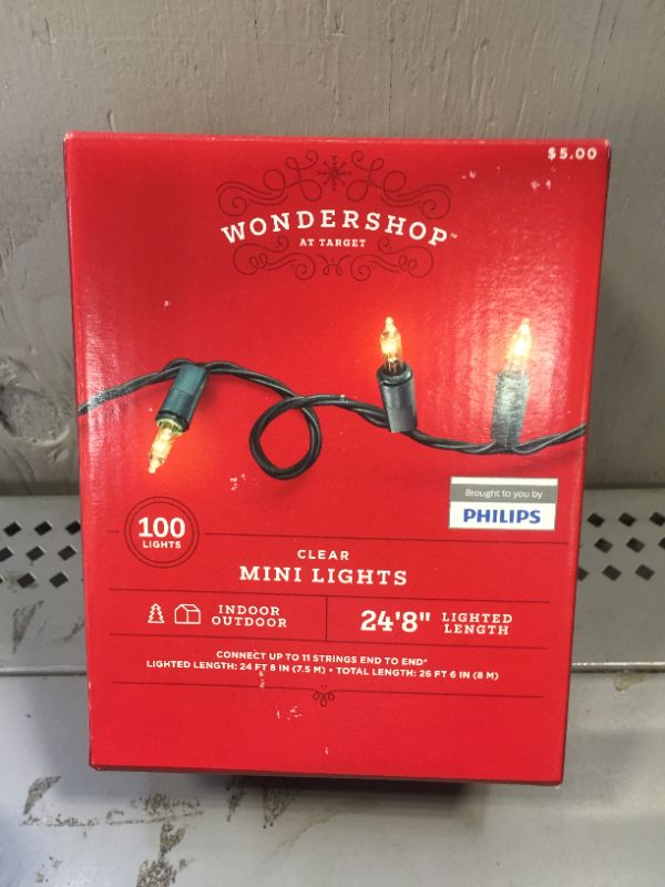 Photo 2 of 100ct Incandescent Smooth Mini Christmas String Lights - Wondershop™
