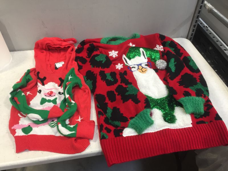 Photo 1 of 2 christmas sweaters for 1 adult and children