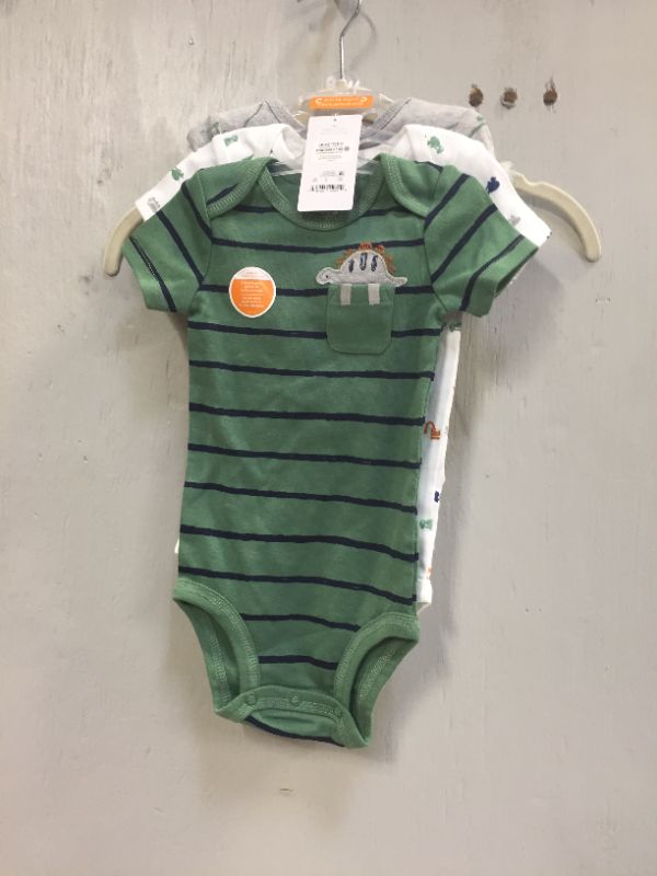 Photo 2 of Baby Boys' 3pk Dinosaur Bodysuit - Just One You® made by carter's Green/White/Gray--size 9m
