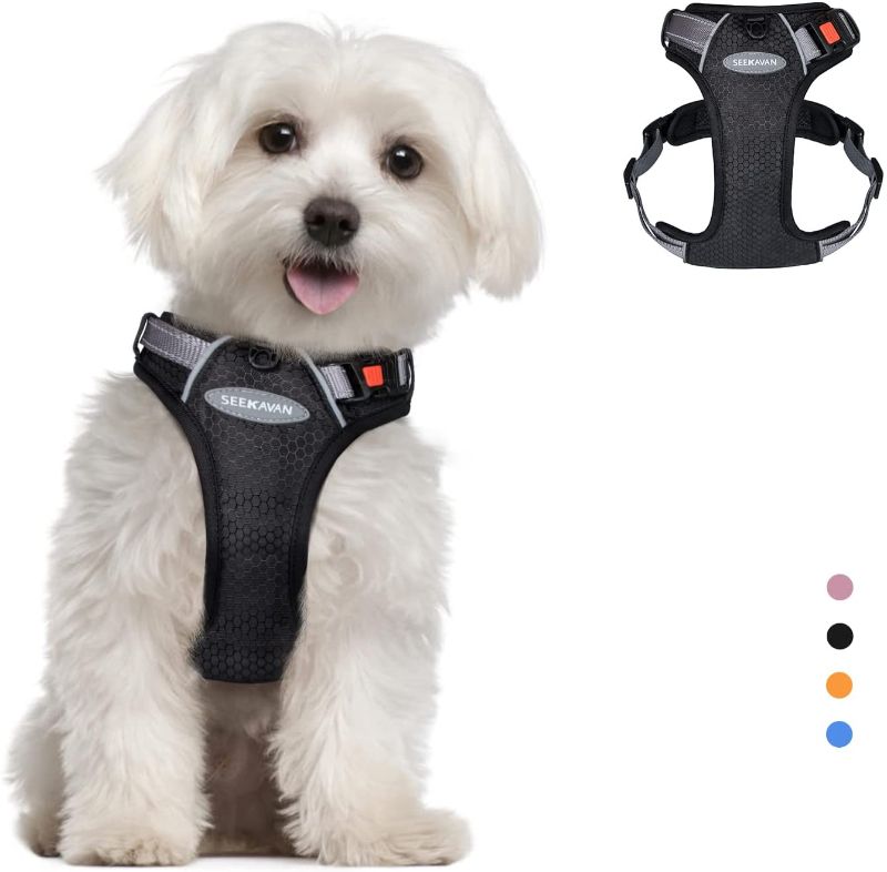 Photo 1 of Dog Harness No Pull Dogs Vest Harness, Adjustable Pet Harness Leash Clips with Lock, Reflective Pet Vest Harness, Dog Walking Harness with Easy Control Handle for Dogs MEDIUM DOGS 
