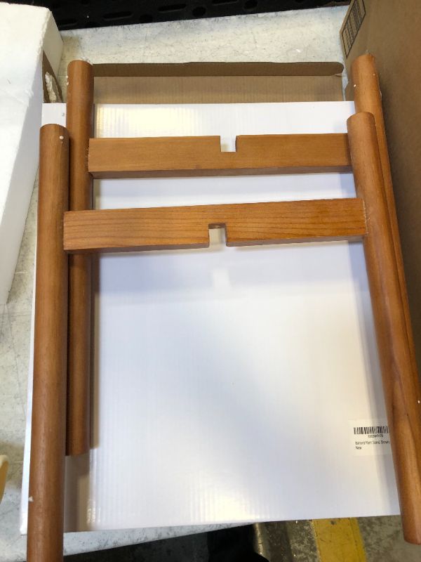 Photo 1 of Banord Mid Century Plant Stand Indoor Outdoor (Plant and Pot are Not Included), Wooden Planter Stand, Potted Plant Holder, Brown, Fits for 9" to 10" Flower Pot
