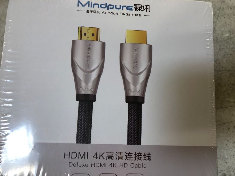 Photo 2 of Mindpure High Speed 4K HDMI 2.0 Cable, Support 3D, HDR, 1080p, 2160p, Ethernet,Compatible with UHD TV Monitor Computer Xbox 360 PS5 PS4 Blu-ray and More
