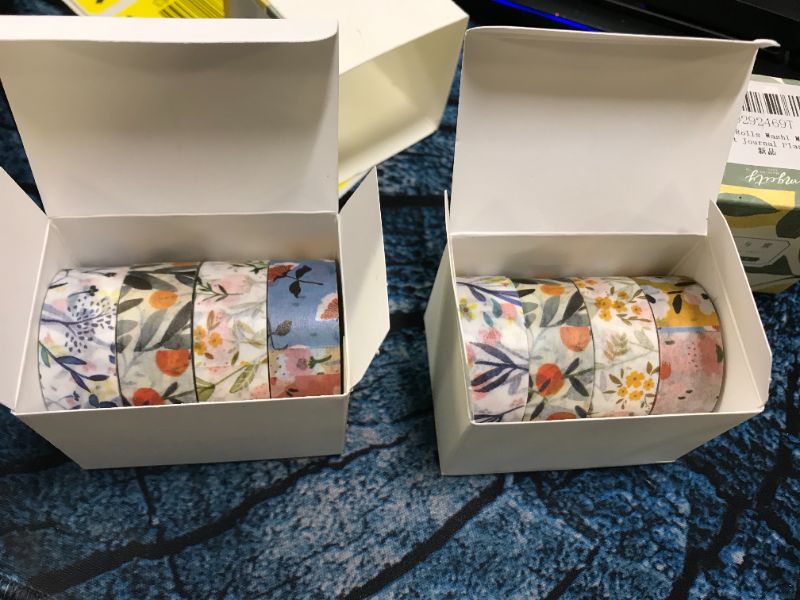 Photo 2 of 2 pack  EnYan 4 Rolls Washi Masking Tapes Set, Japanese Decorative Writable Rural Natural Summer Autumn Flower Tape for DIY Crafts Arts Scrapbooking Bullet Journal Planners

