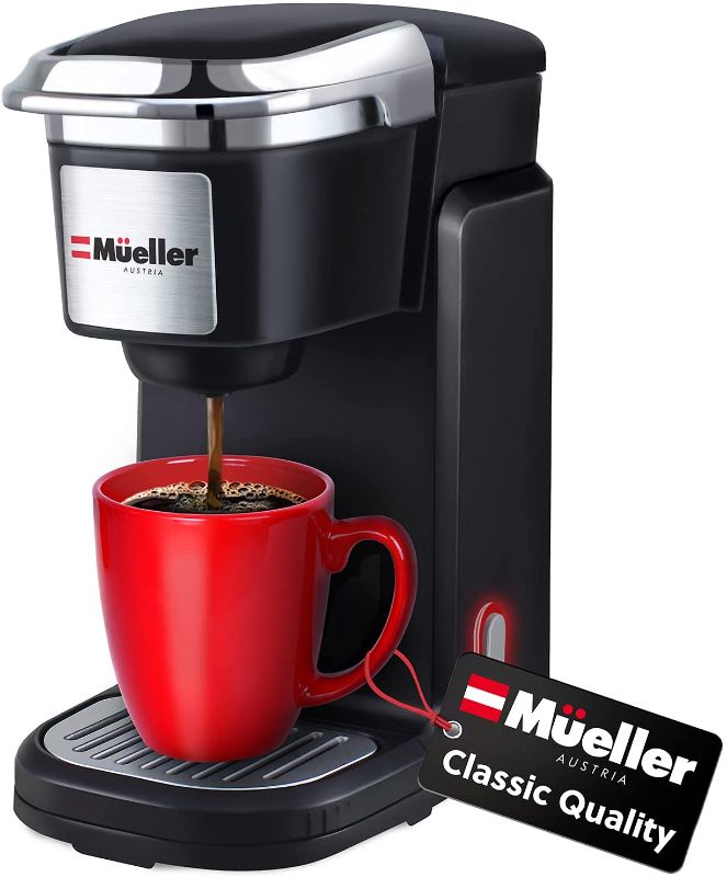 Photo 1 of Mueller Ultimate Single Serve Coffee Maker, Personal Coffee Brewer Machine for Single Cup Pods, 10oz Water Tank, Quick Brewing, One Touch Operation, Compact Size,for Home,Office, RV