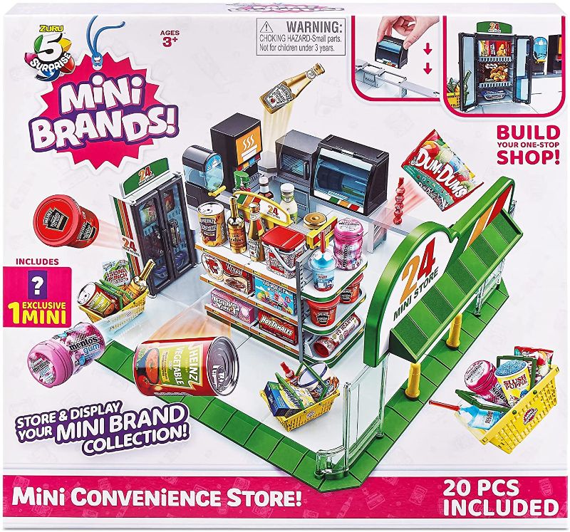 Photo 1 of 5 Surprise Mini Brands Mini Convenience Store Playset with 1 Exclusive Mini by ZURU, Multicolor
