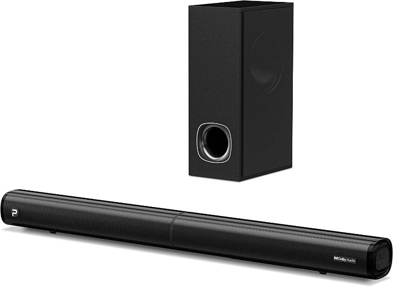 Photo 1 of PHEANOO Sound Bar Compatible with?Dolby?, 2.1 CH Soundbar with Subwoofer, HDMI(ARC)/Bluetooth 5.0/Optical/AUX Connectivity – D6, 240W PMPO

